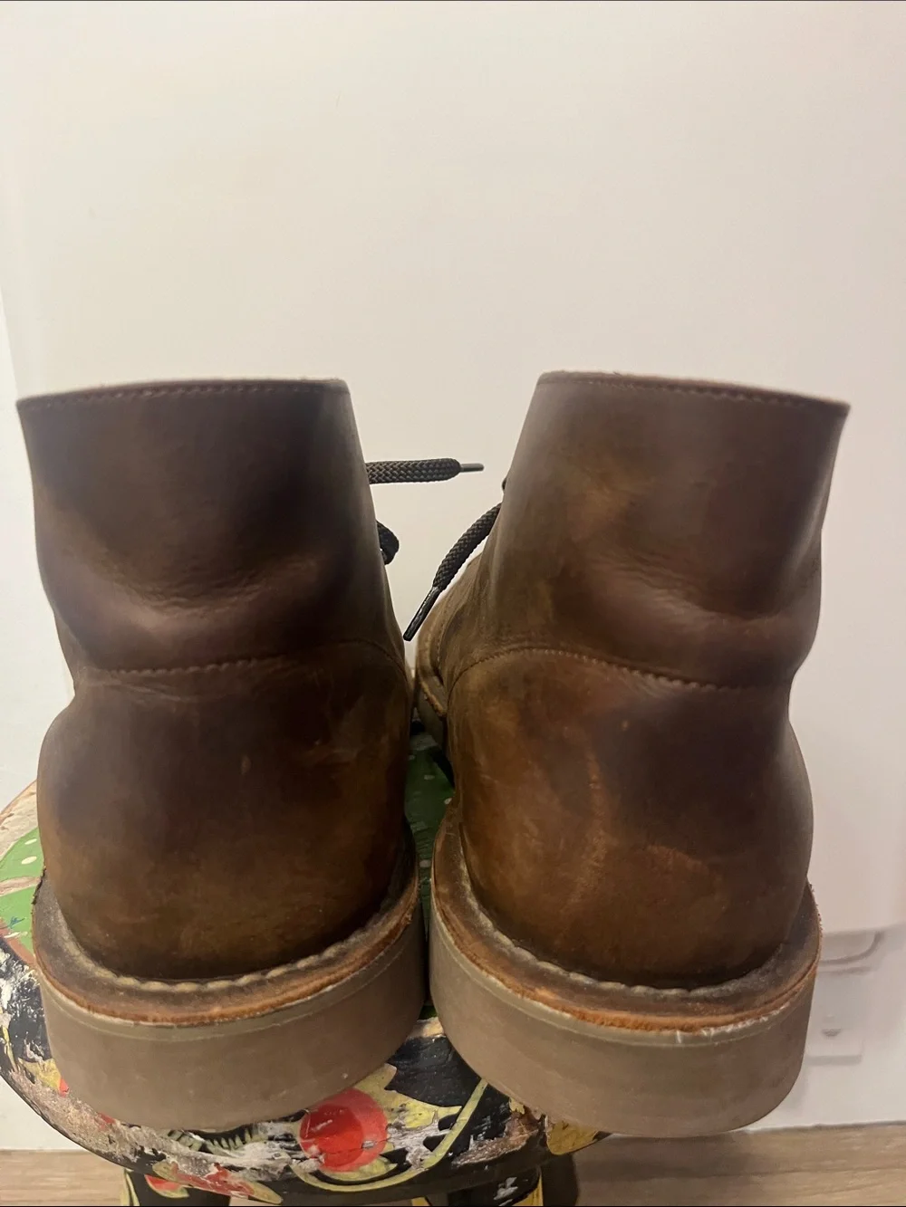 Clarks Buschacre 3 ortholite Leather Chukka Boots Dark Brown men’s 9.5 Wide